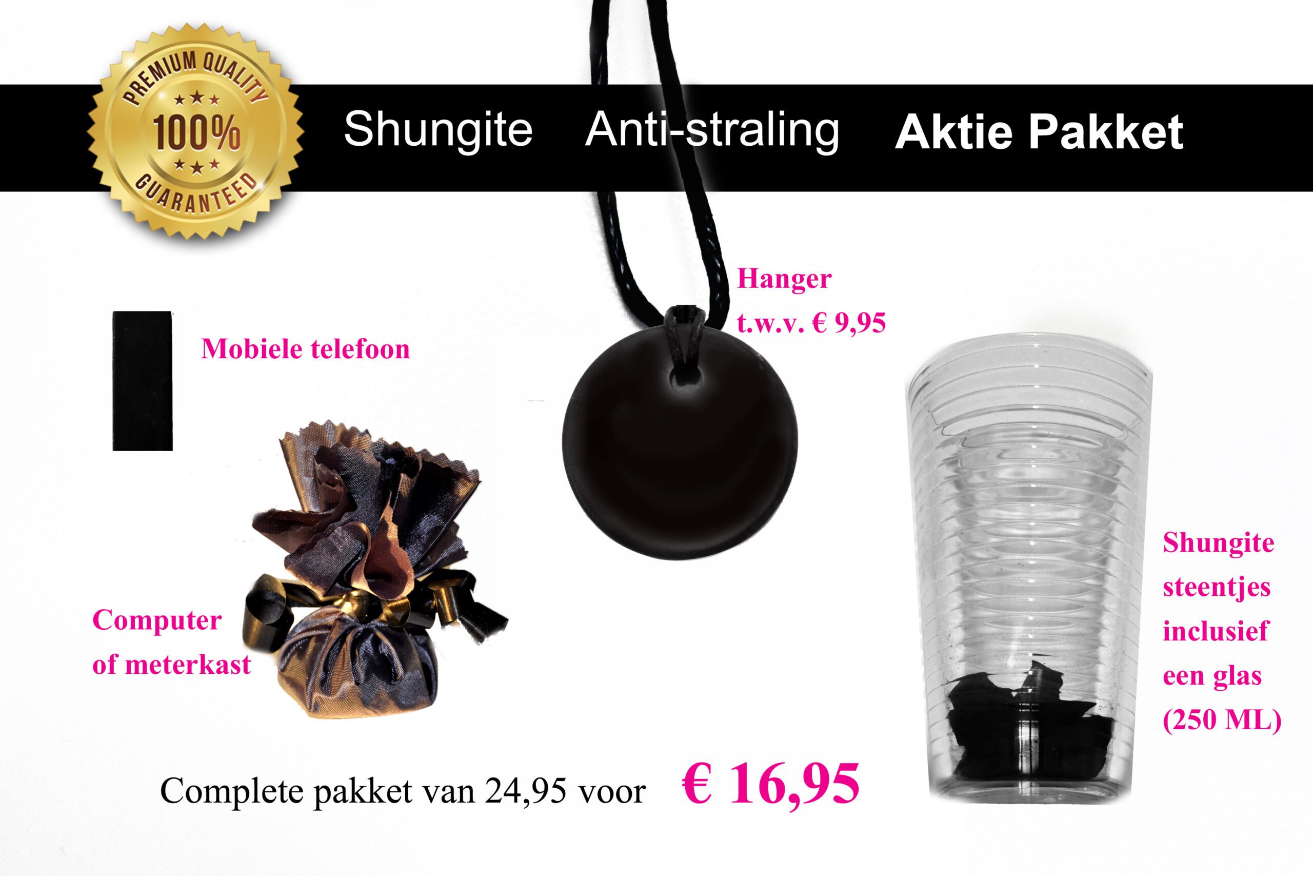 Anti Straling voordeel aktie Pakket 1 Shungite anti straling