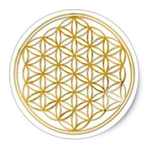 Deze Flower of Life sticker heeft een transparante ondergrond. De flower of life staat voor het eenheidsbewustzijn en werkt activerend, vitaliserend en regenererend. De stickers worden op een vel van  6 stuks geleverd. De afmeting is 3,8 cm. Shungite Nederland