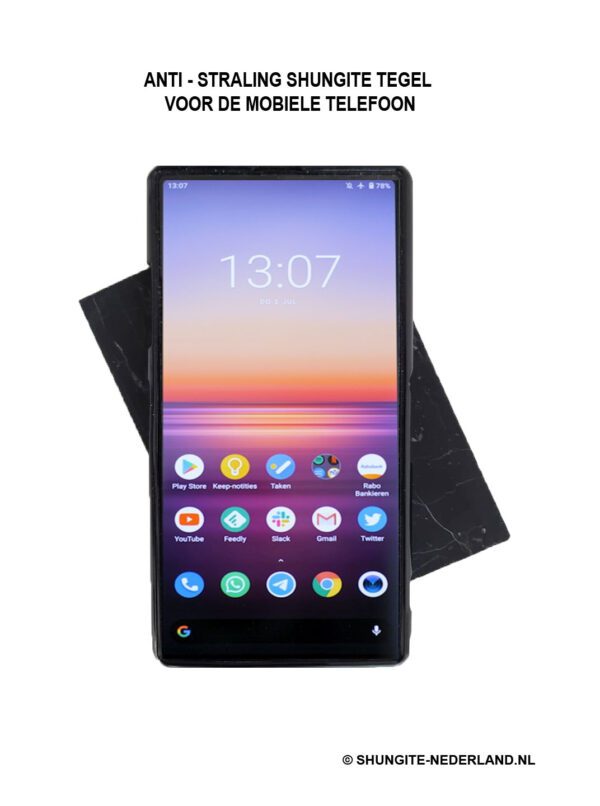 Shungite Anti Straling Tegel voor de mobiele telefoon